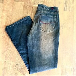 GLORIA flare rust colored washed jeans - 10